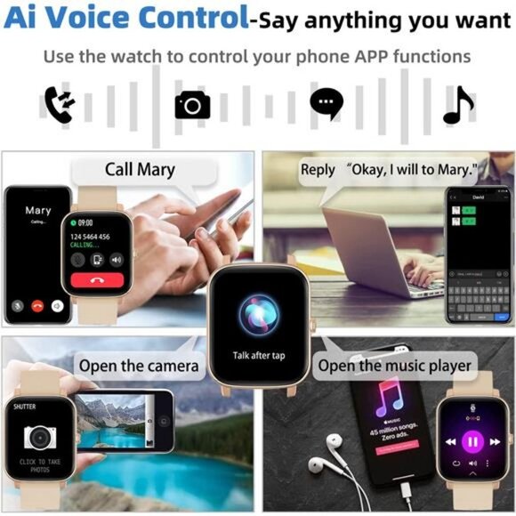 Smart Watch, Waterproof Fitness Watch with Heart Rate for Women Men main image 4
